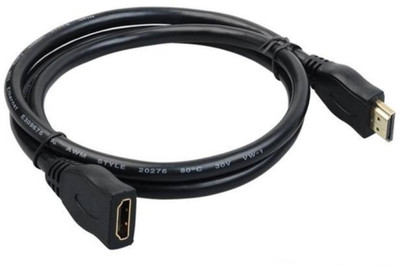 

PAC 0.5m half meter hdmi male to female HDMI Cable(Compatible with led, cromecast, Black)