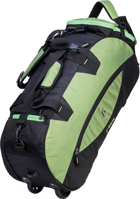 

Istorm (Expandable) Wheeler Bat Parrot Green & Black Duffel Strolley Bag(Black, Green)
