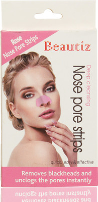 

Beautiz Deep Cleansing Black Head / White Heads Remover Nose Pore Strips For Men and Women ( 1 Strip Pack ) Rose(14 g)