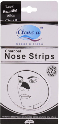 

Clenz u Deep Cleansing Black Head Remover Nose Strips | A Nose Pore Strip For Removing Blackheads / White Heads / Comedon For Men And Women ( 3 Strips Pack ) - Charcoal(17 g)