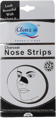 

Clenz u Deep Cleansing Black Head Remover Nose Strips | A Nose Pore Strip For Removing Blackheads / White Heads / Comedon For Men And Women ( 1 Strip Pack ) - Charcoal(12 g)