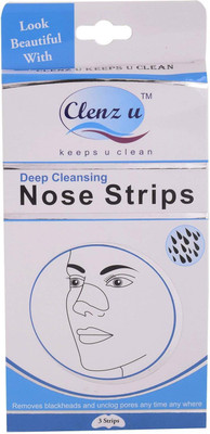 

Clenz u Deep Cleansing Black Head Remover Nose Strips | A Nose Pore Strip For Removing Blackheads / White Heads For Men And Women ( 3 Strips Pack )(16 g)
