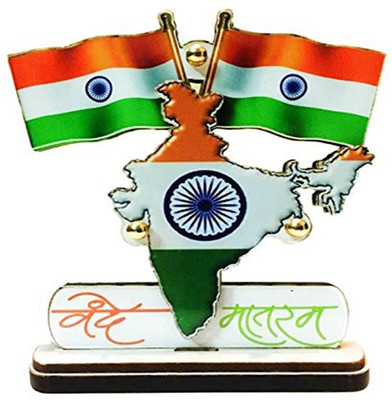 STAR SHINE INDIAN Square Car Dashboard Flag(Plastic)