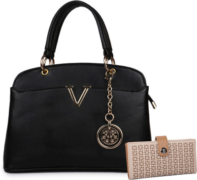 

Roseberries Hand-held Bag(Black)