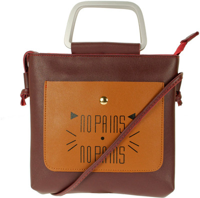 

JG Shoppe Women Casual Tan PU Sling Bag