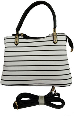 

landloper Hand-held Bag(Black, White)