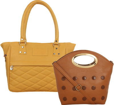 

Element Cart Hand-held Bag(Beige, Brown)