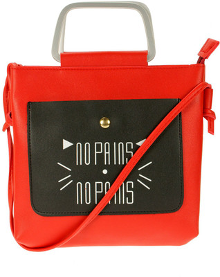 

JG Shoppe Women Casual Red PU Sling Bag