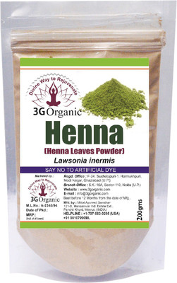 

3G Organic Henna Powder Organic Herbal 200 Gms(200 g)