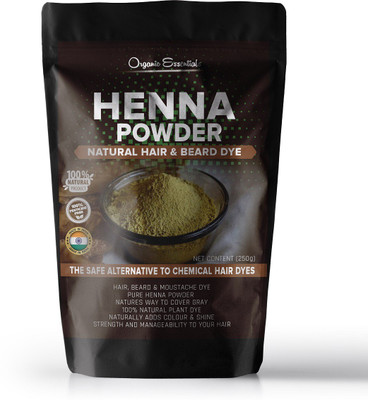 

Organic Essentials Pure Henna Powder For Hair and Beard Dye(250 g)