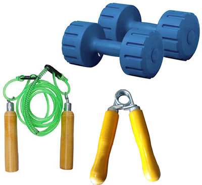 

SIXON SPORTS COMBO22 PVC 10KG Dumbbell Set With Accessories Home Gym Combo(0 - 20 kg)
