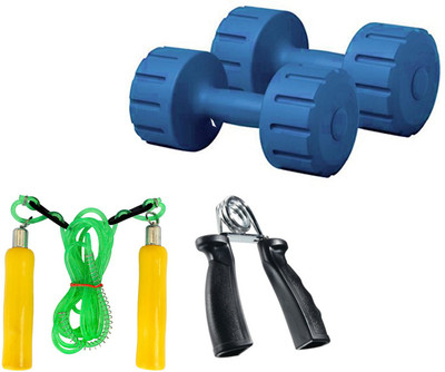 

SIXON SPORTS COMBO19 PVC 2KG Dumbbell Set With Accessories Home Gym Combo(0 - 20 kg)