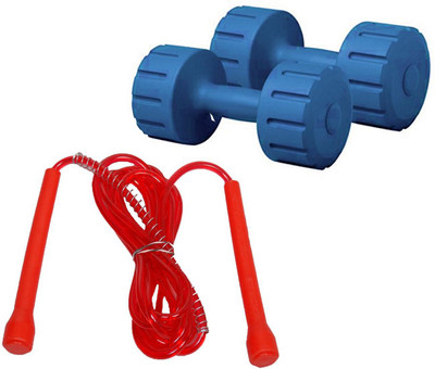 SIXON SPORTS COMBO16 PVC 2KG Dumbbell Set With Accessories Home Gym Combo(0 - 20 kg)