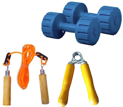 

SIXON SPORTS COMBO23 PVC 8KG Dumbbell Set With Accessories Home Gym Combo(0 - 20 kg)