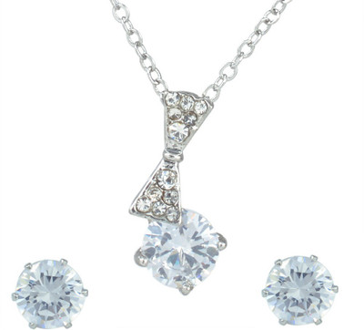 memoir Brass Silver Silver Jewellery Set(Pack of 1)