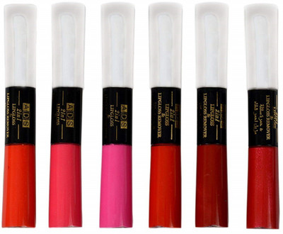 

ADS 2 in 1 Lipgloss & Lipgloss Remover (set of 6)(12 ml, Mlticolour)