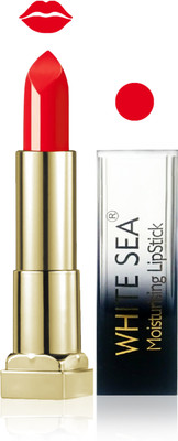 

white sea cosmetics makeup velvet glossy lipstick enriched with vitamin E fashion color combo set of 1(orange)