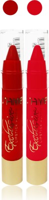 

ishme cosmetics makeup ultra matte lipstick combo set of 2(red orange)