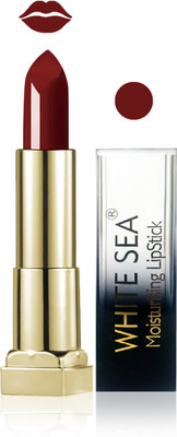

white sea cosmetics makeup velvet glossy lipstick enriched with vitamin E fashion color combo set of 1(coffee brown)
