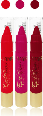 

ishme cosmetics makeup ultra matte lipstick combo set of 3(orange pink maroon)