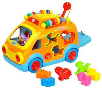

IndusBay Intellectual Happy Bus Toy with Music & Lights & Blocks Learning Educational Toy for kids(Multicolor)
