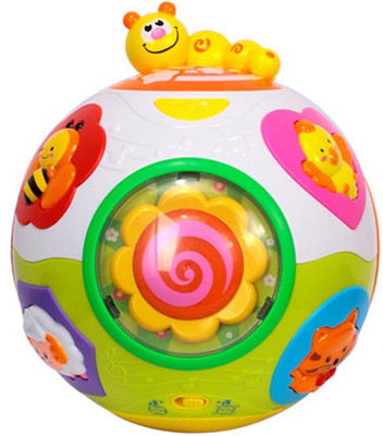 

IndusBay Intellectual Educational Activity toddlers Musical ball toy with automatic rotation, lights, music, animals sounds toys(Multicolor)
