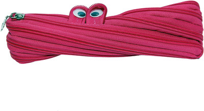 

ERA INNOVATIVE GIFTING Zipper.Red Monster Pencil Art Polyester Pencil Box(Set of 1, Red)