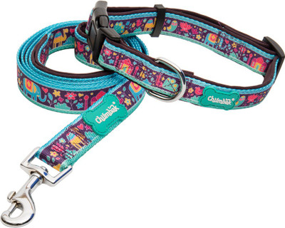 

Chumbak Floral Elephant CL01 Dog Collar & Chain(, Purple