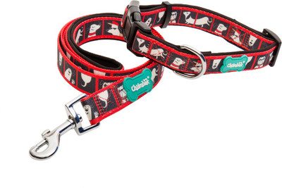 

Chumbak Dog Faces Stripes CL01 Dog Collar & Chain(, Black