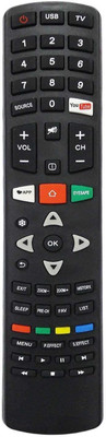 LipiWorld Smart LCD LED TV Universal Remote Control Compatible for  Smart LED LCD INTEX Remote Controller(Black)