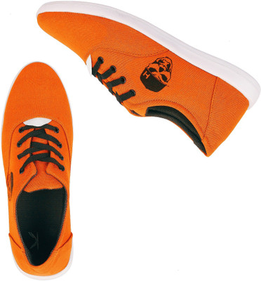 Kzaara Canvas Shoes For Men(Orange , 6)