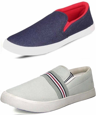 

JETTER Slip On Sneakers For Men(Blue, Blue red