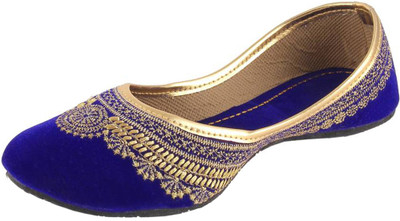 

sdshopping Women Jutis For Women(Blue, Gold