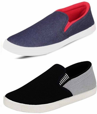 

JETTER Slip On Sneakers For Men(Blue, Blue red