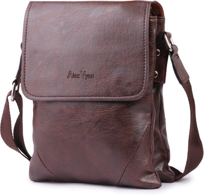 

AlexVyan Men & Women Formal, Casual, Evening/Party Brown Leatherette Sling Bag