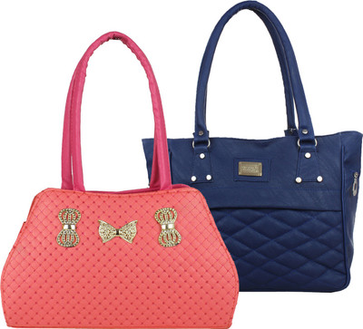 

Fillin Cart Women Casual, Evening/Party Blue, Pink PU Hand-held Bag