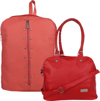 

Fillin Cart Women Casual, Evening/Party Red, Tan PU Shoulder Bag