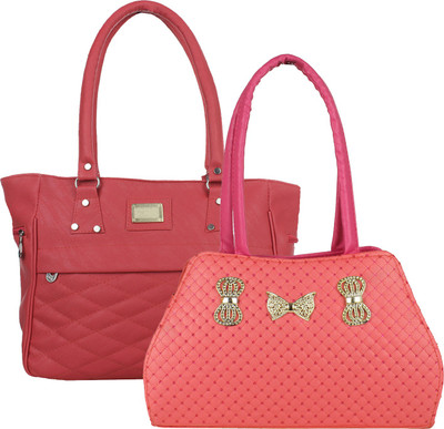 

Fillin Cart Women Casual, Evening/Party Pink, Pink PU Hand-held Bag