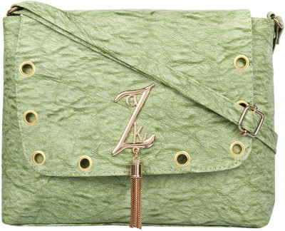 SHOPPERSTAIL Girls Casual Green PU Sling Bag
