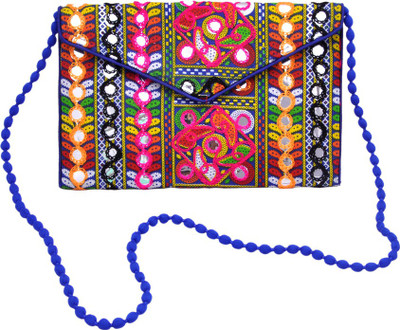 

Sadaf Design's Girls Casual, Evening/Party, Formal Multicolor Silk, Nylon Sling Bag