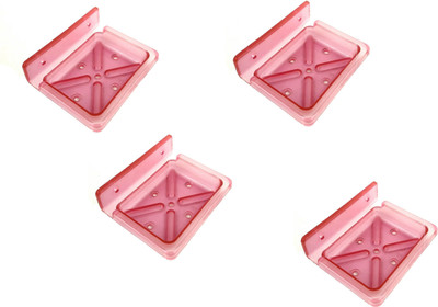 

RoyaL Indian Craft Set of 4 Unbreakable Rust Resistant Pink Color Soap Case with(Pink)