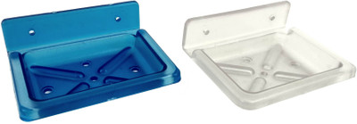 

DECZO Set of 2 Unbreakable Rust Resistant Soap Case with 6 Months Warranty(Blue,White)