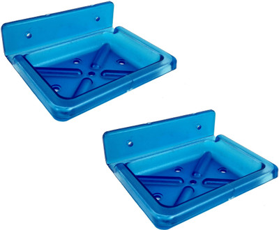 

RoyaL Indian Craft Set of 2 Unbreakable Rust Resistant Blue Color Soap Case with(Blue)