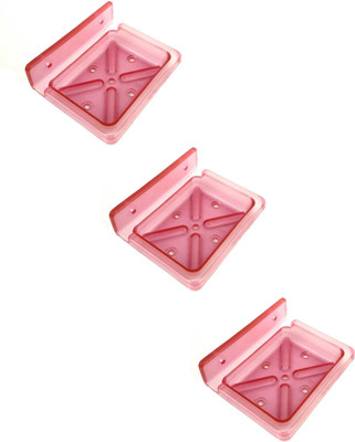 

RoyaL Indian Craft Set of 3 Unbreakable Rust Resistant Pink Color Soap Case with(Pink)