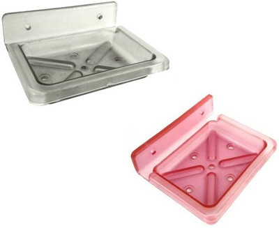 

DECZO Set of 2 Unbreakable Rust Resistant Soap Case with 6 Months Warranty(White,Pink)