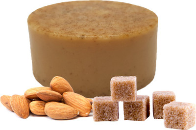 

Kivalo ® 100% Organic ALMOND & BROWN SUGAR,Scrub Soap For Glowing & Healthy Skin(100 g)