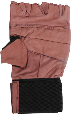 

aroraonlinetraders Leather Gym Gloves with Wrist Supports Gym & Fitness Gloves (, Brown, Multicolor