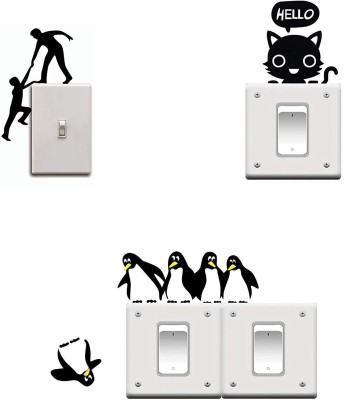 Asmi Collections 16 cm Light Switches - Set of 3 Removable Sticker(Pack of 3)