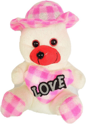 

Duseja Collection Teddy Bear With Cap & (Love) Heart - 22 cm(White)