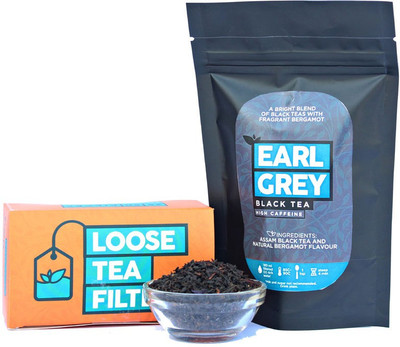 

The Tea Trove Earl Grey Black Tea for Stress Bust & Digestion Herbs Black Tea(50 g, Pouch)